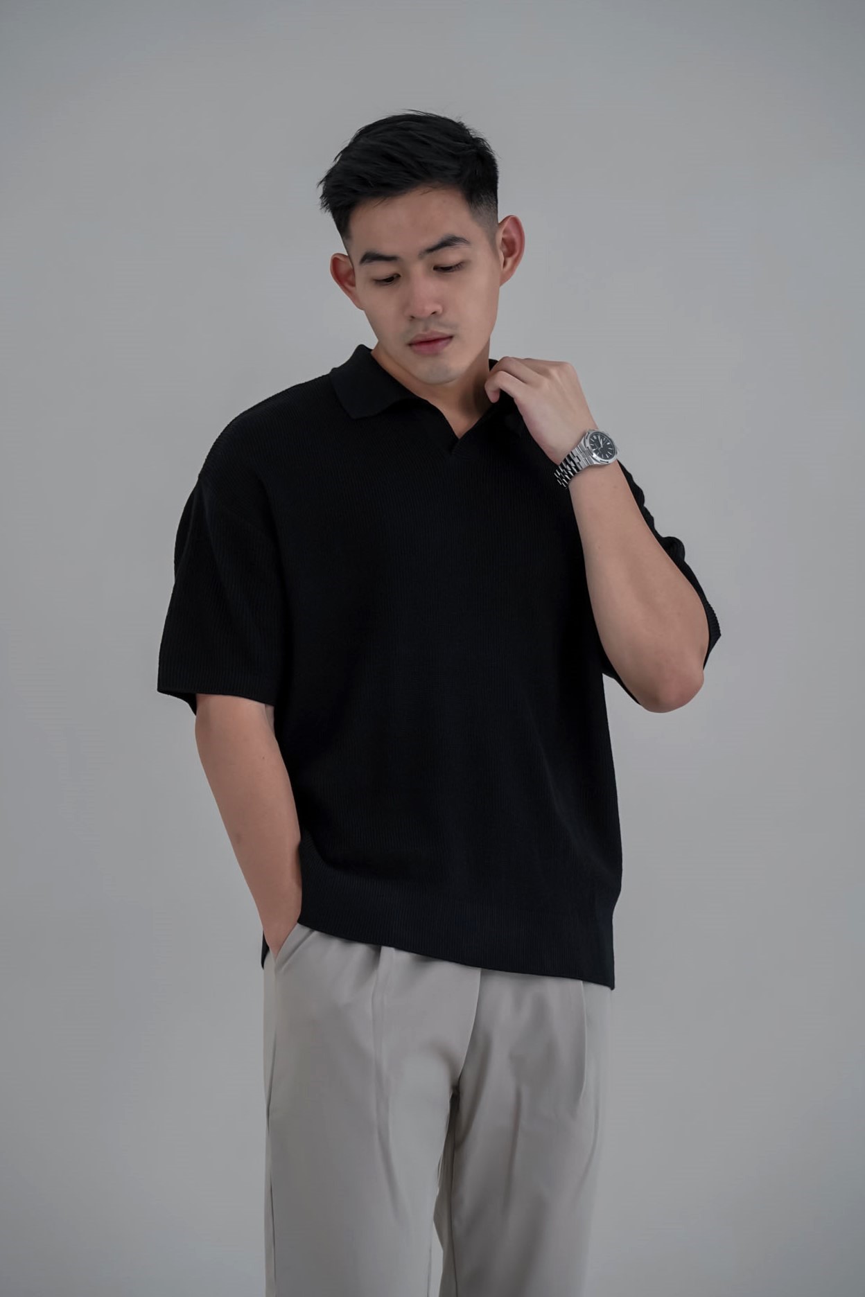 正韓針織翻領POLO