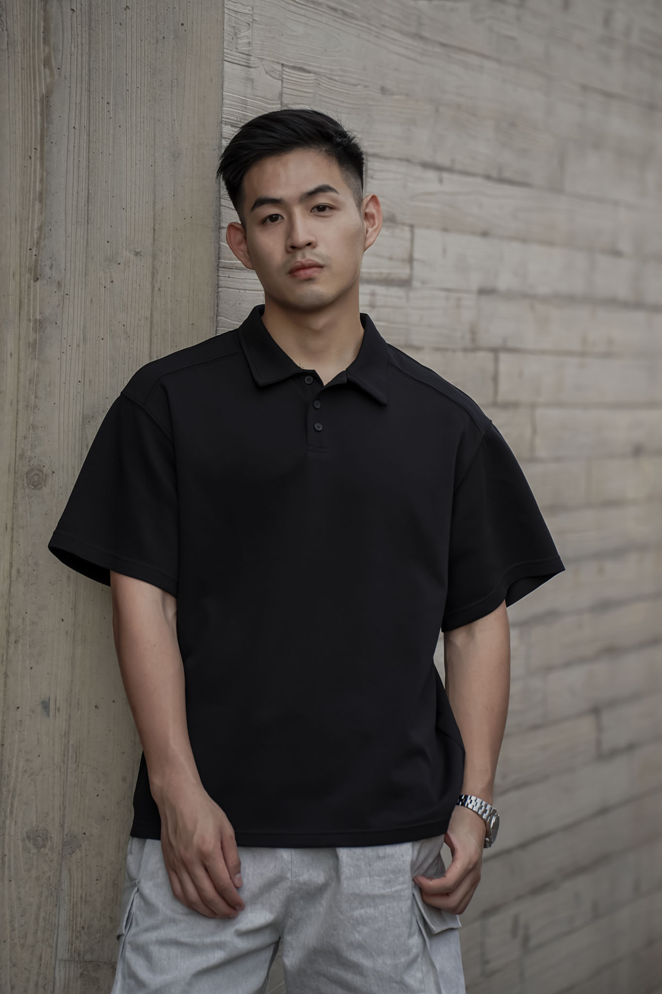 親膚棉質肩線剪裁POLO