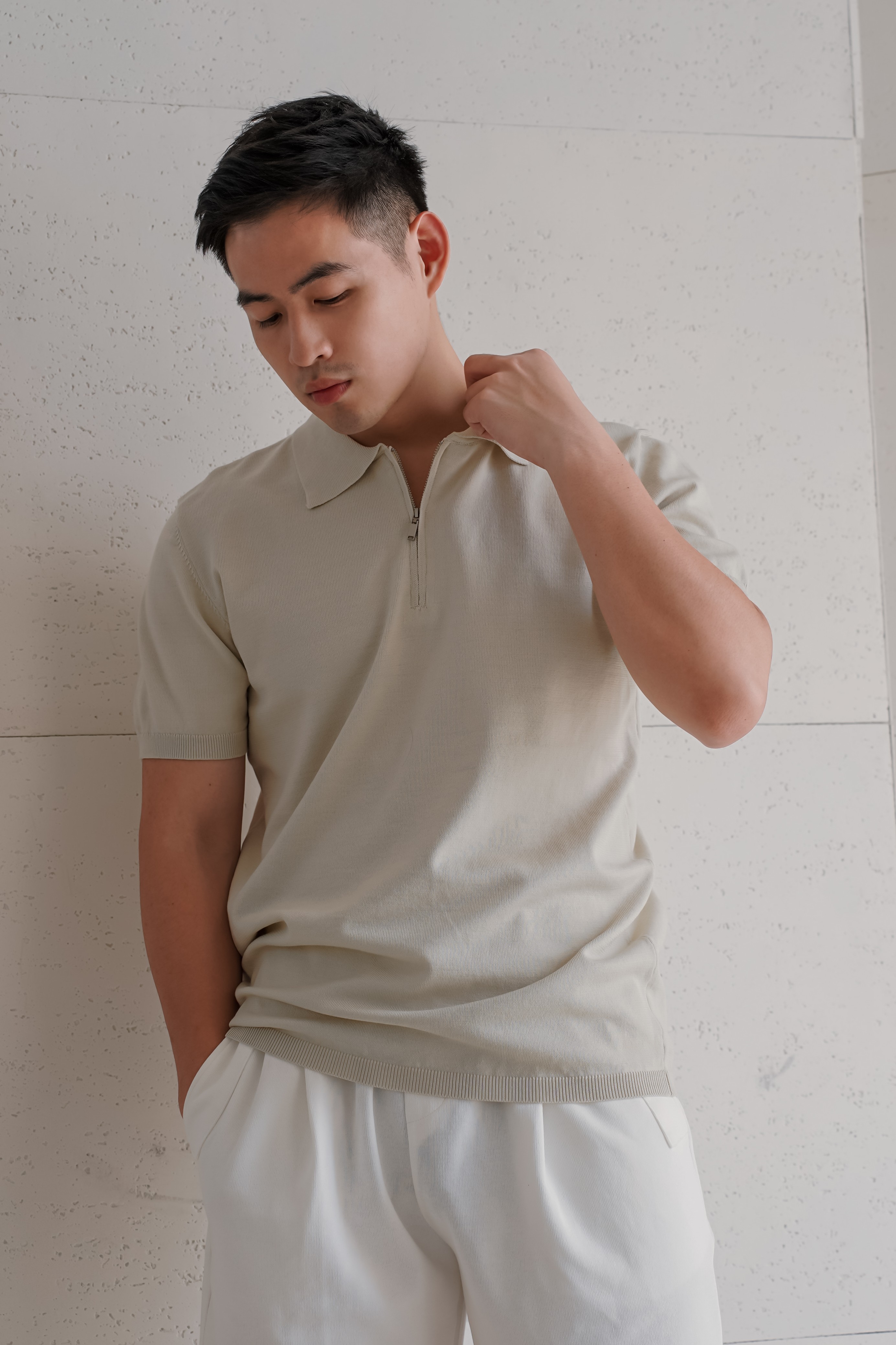 現代紳士半拉鏈POLO