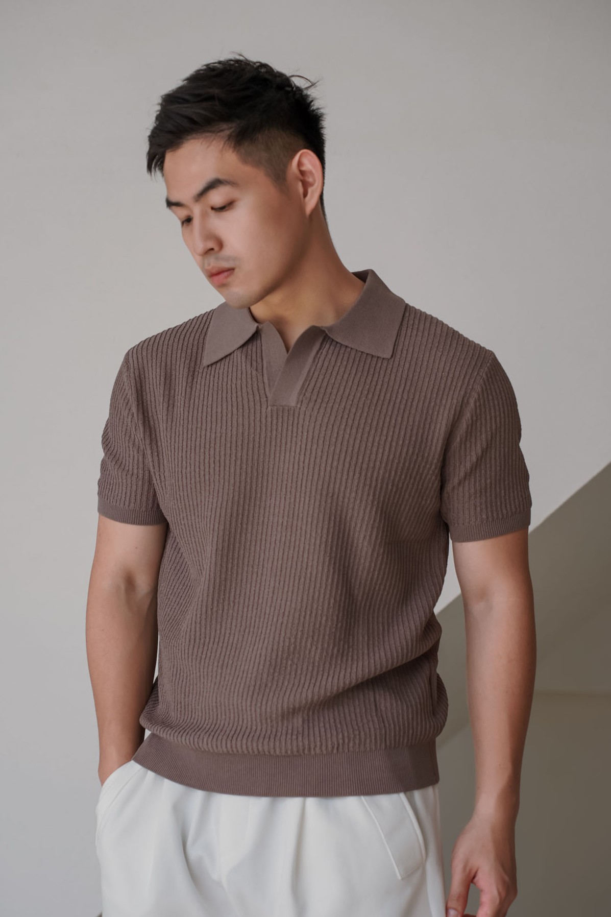 結構織紋翻領POLO