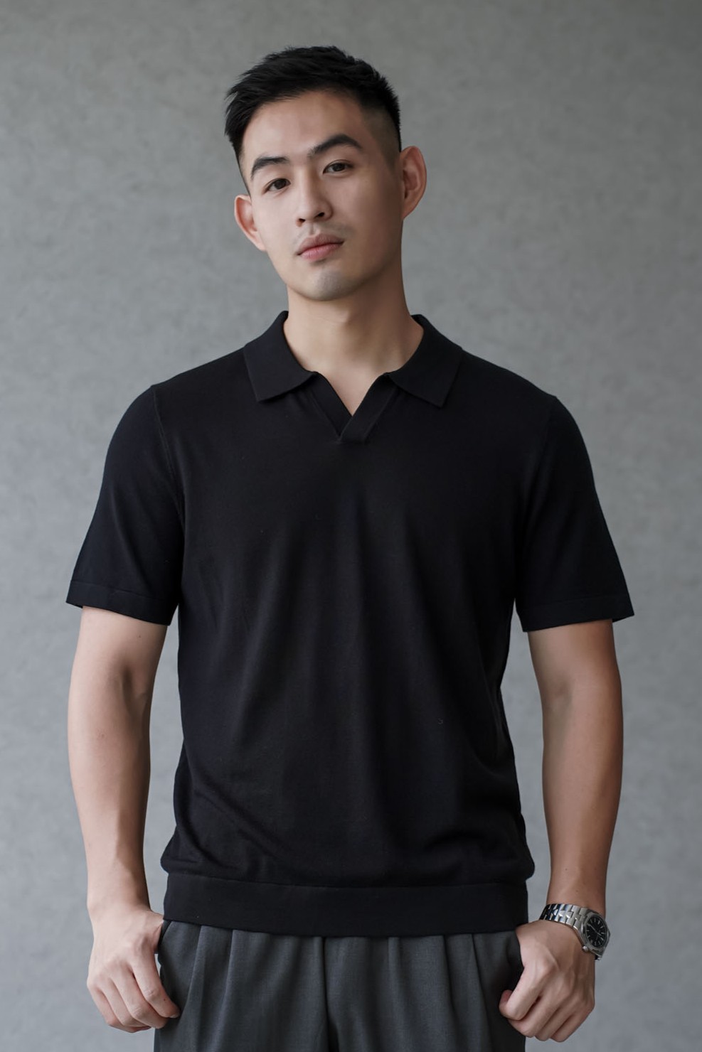 老錢100%綿羊毛精品海鷗領POLO