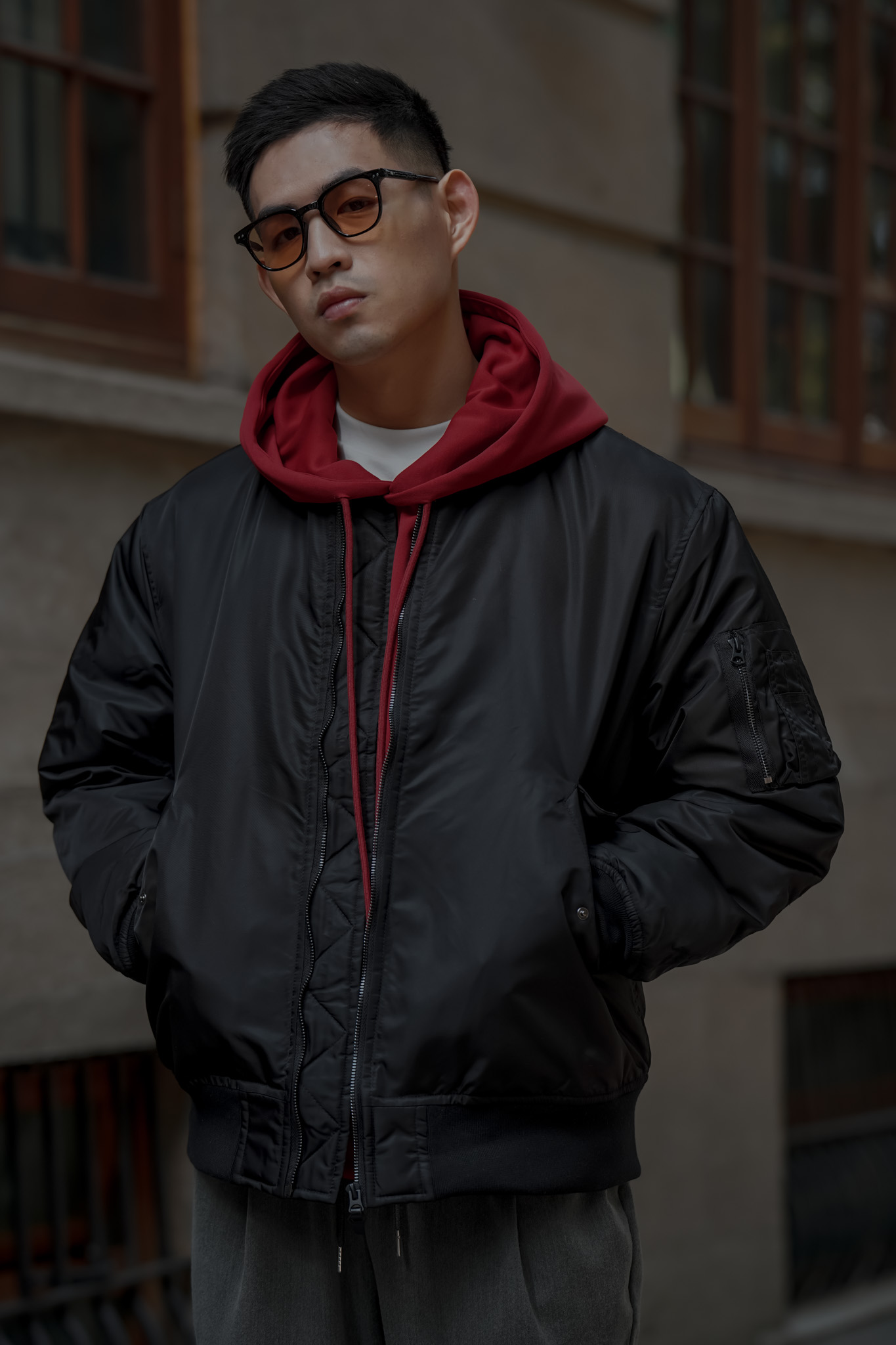 抗寒鋪棉飛行外套