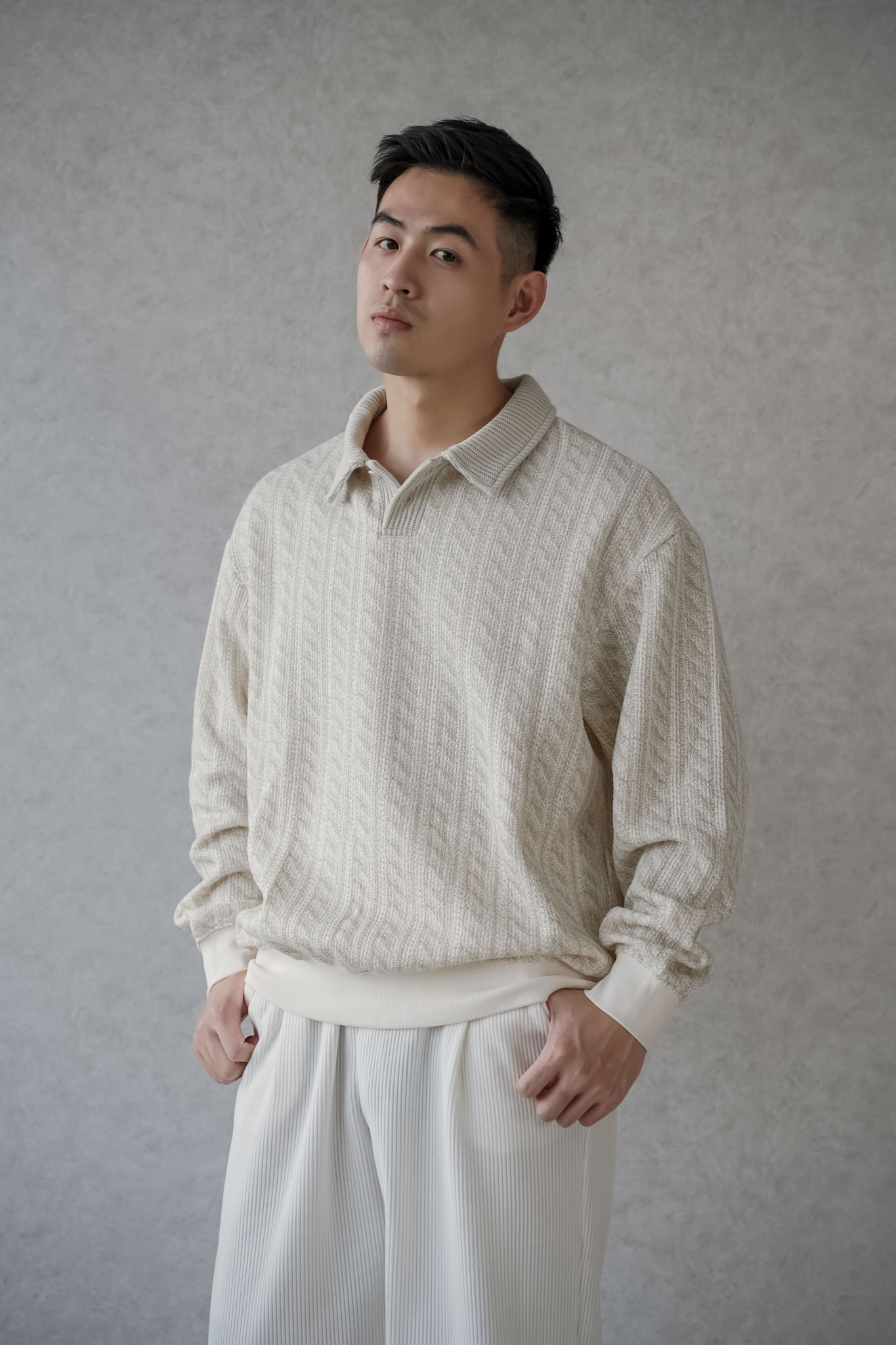 淺序漸層針織POLO