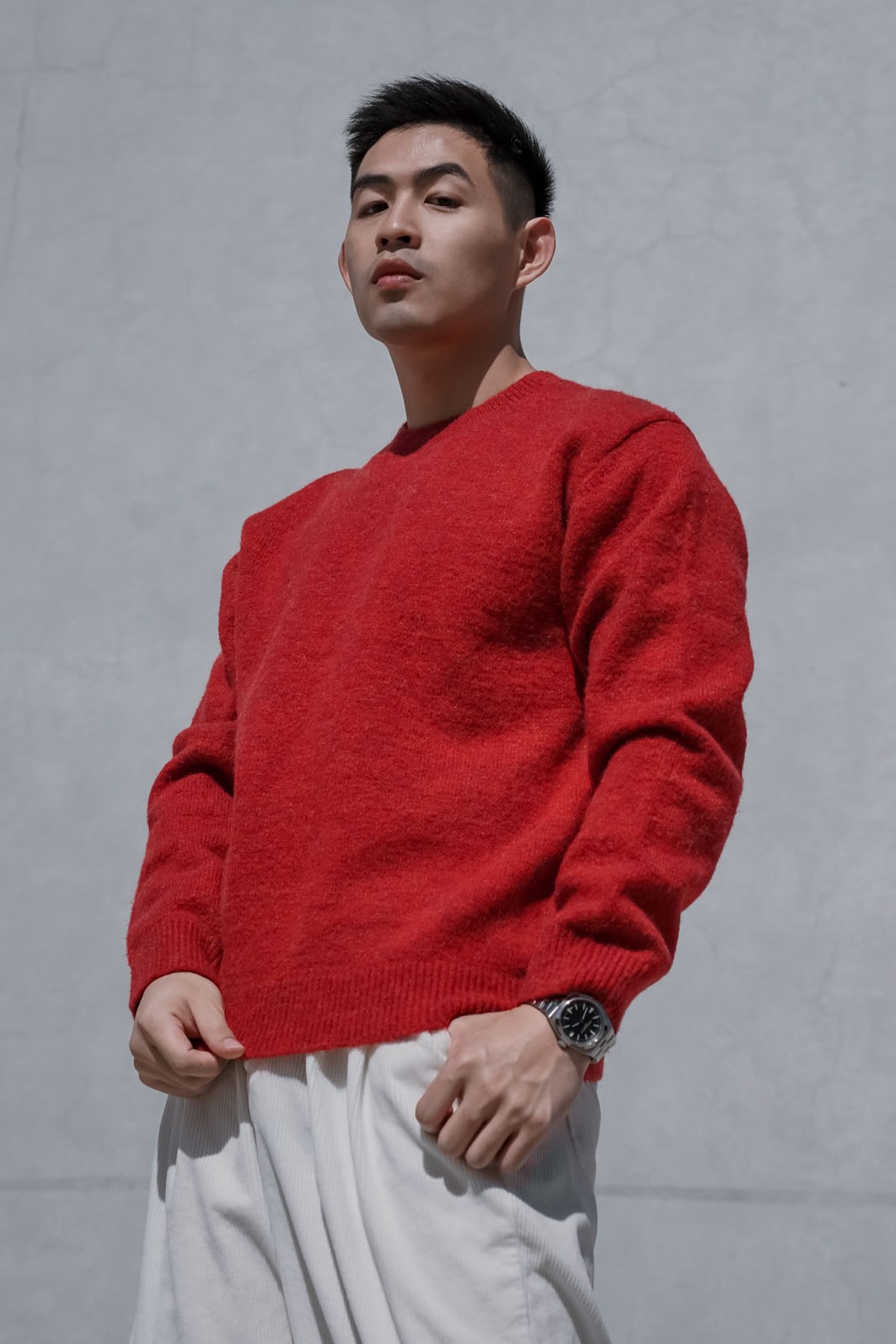 正韓雪嵐羊毛混紡針織長袖