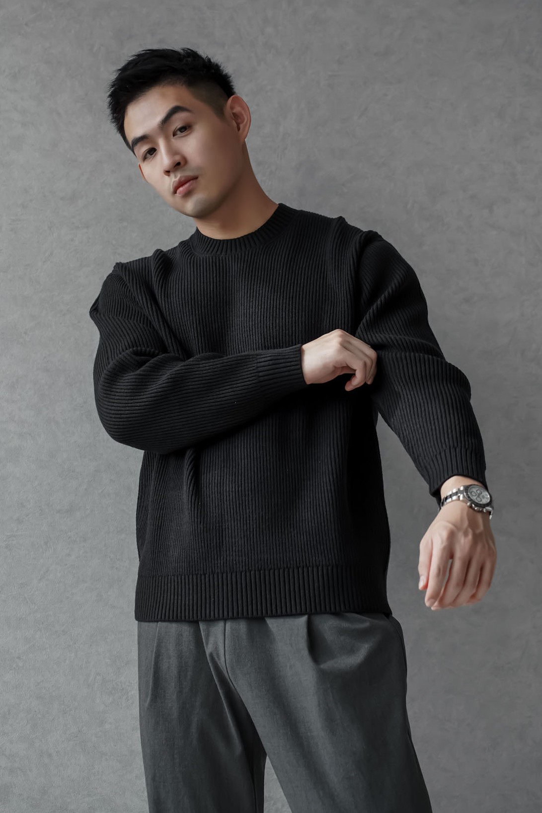 正韓無毛球天絲針織長袖