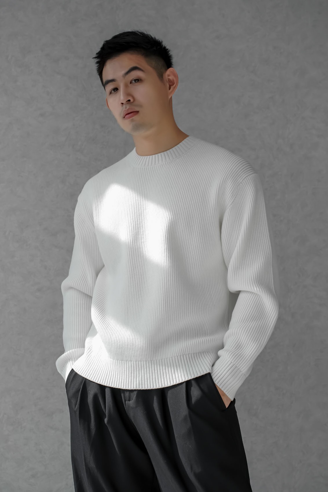 正韓無毛球天絲針織長袖