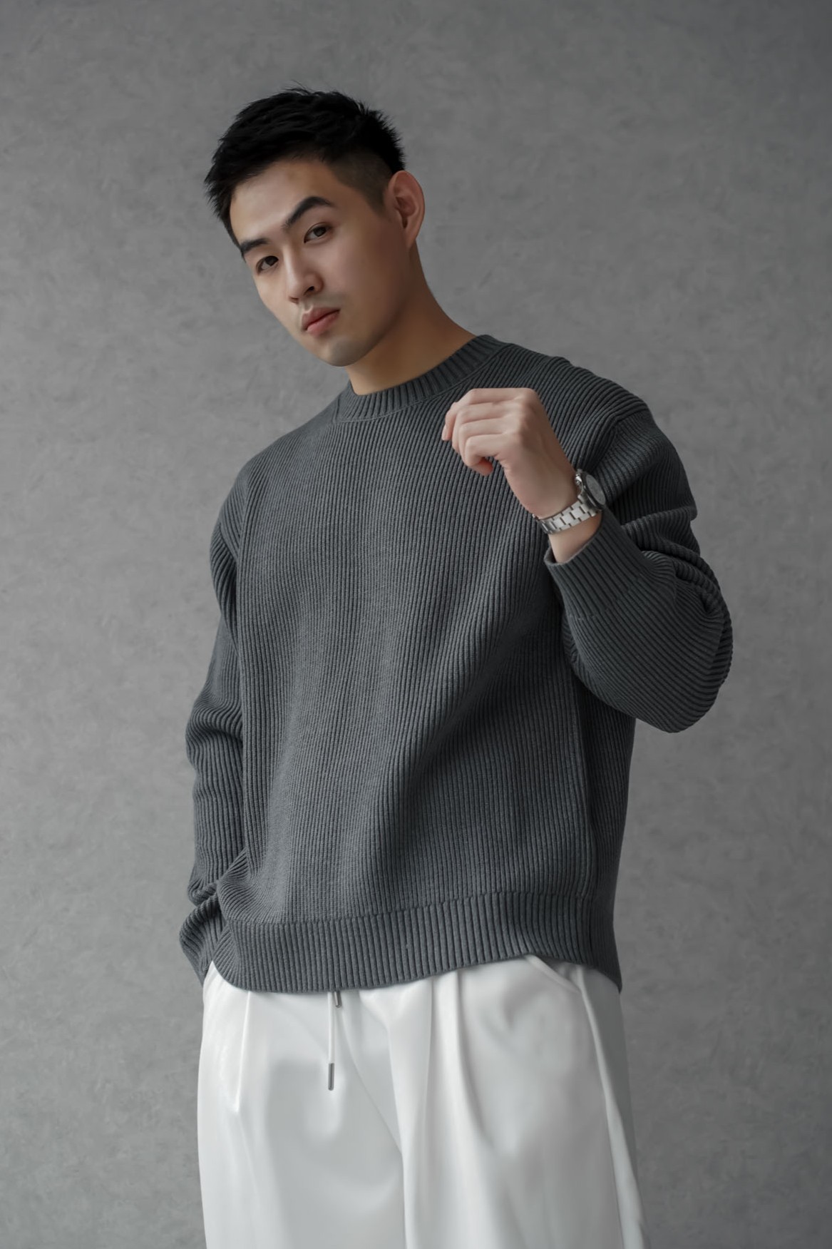 正韓無毛球天絲針織長袖