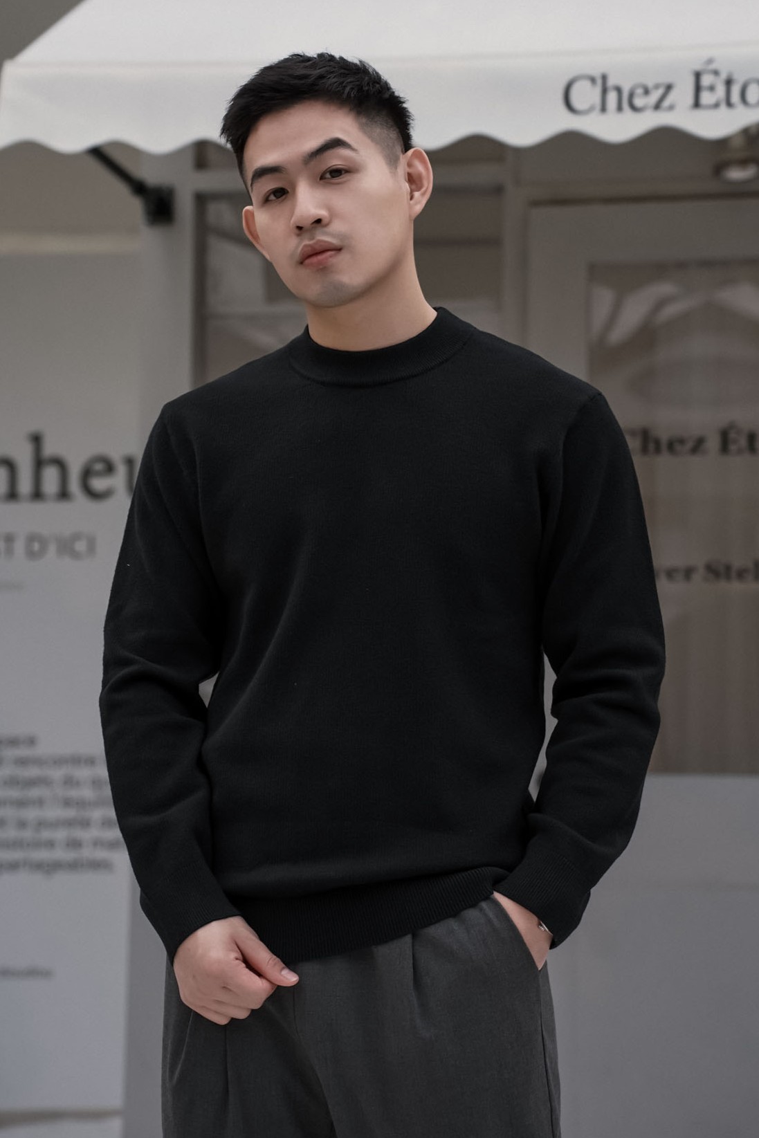 羊毛萊賽爾修身毛衣