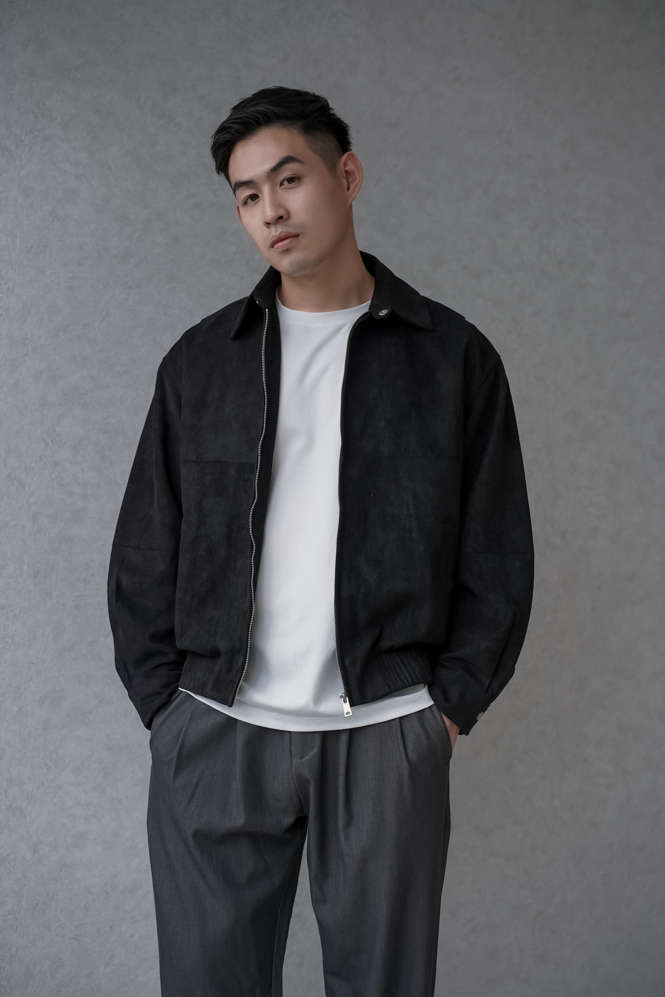 柔軟麂皮質感外套