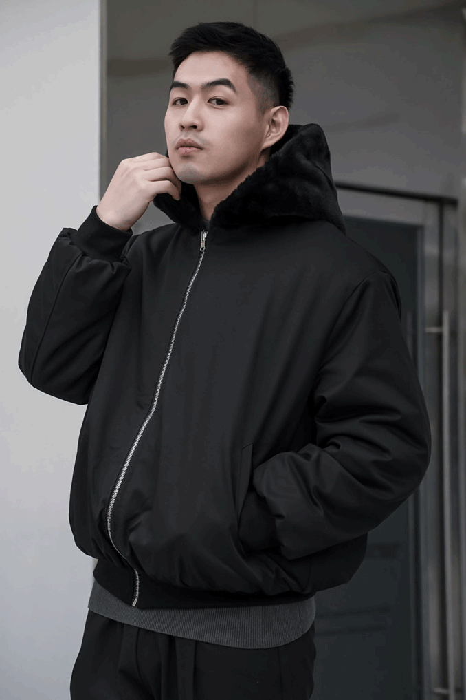 精梳絨毛滑面兩穿外套