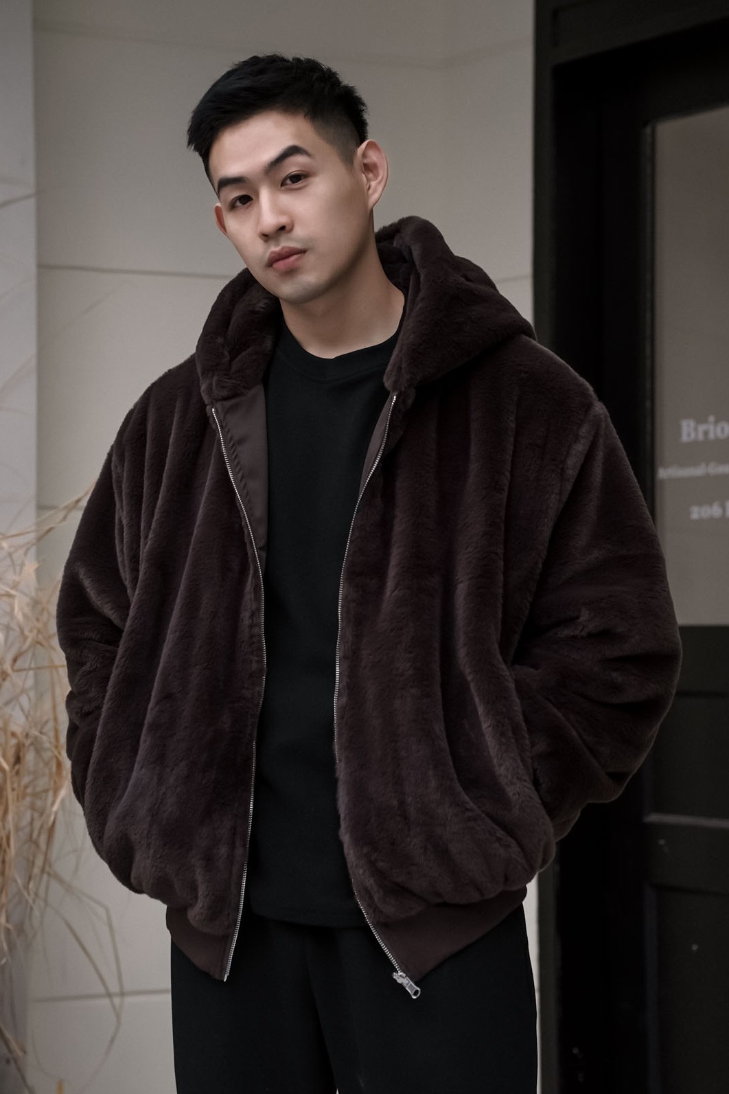 精梳絨毛滑面兩穿外套