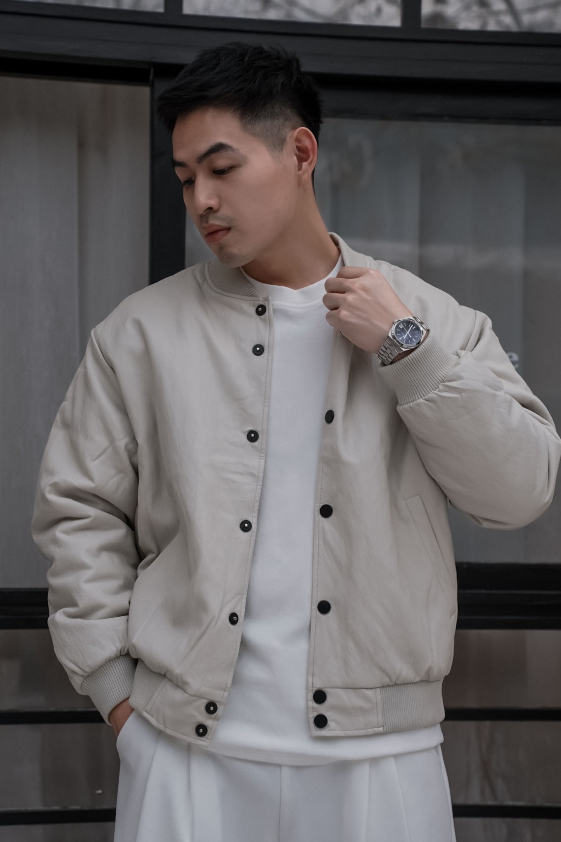 蛋白皮柔軟棒球外套