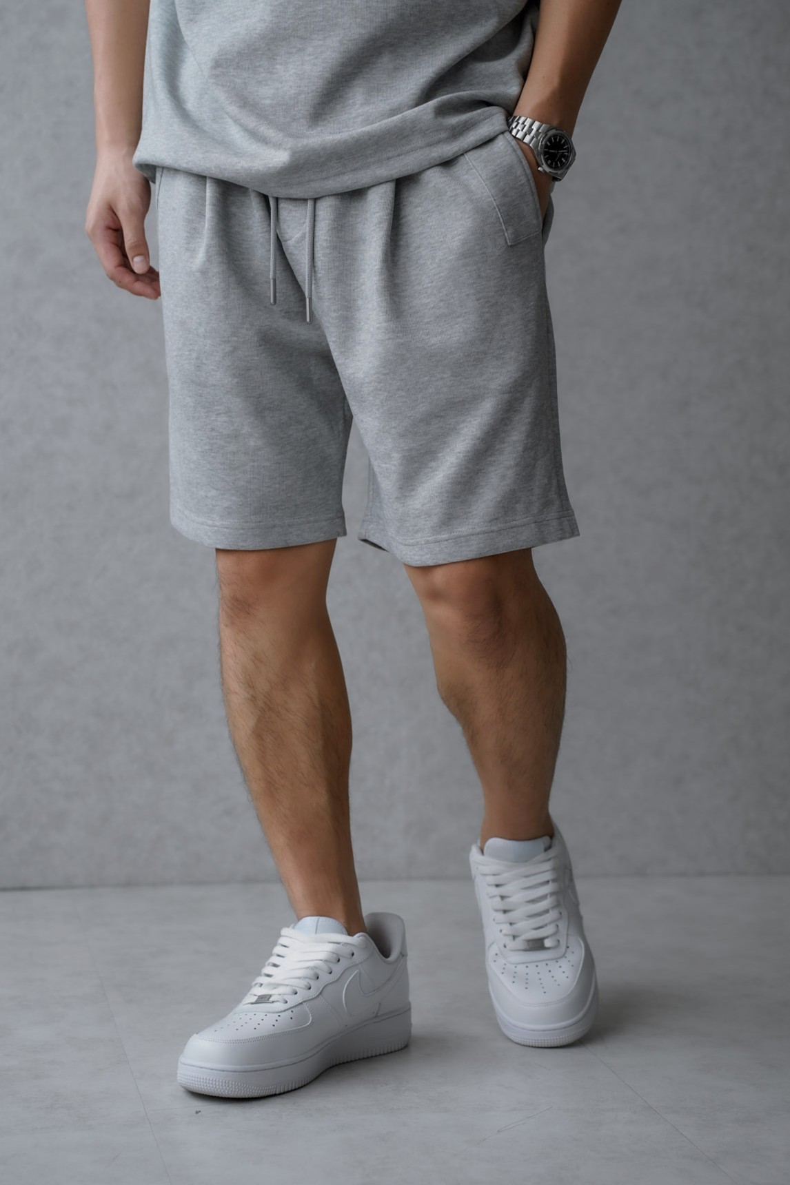 高密織紋彈性棉短褲