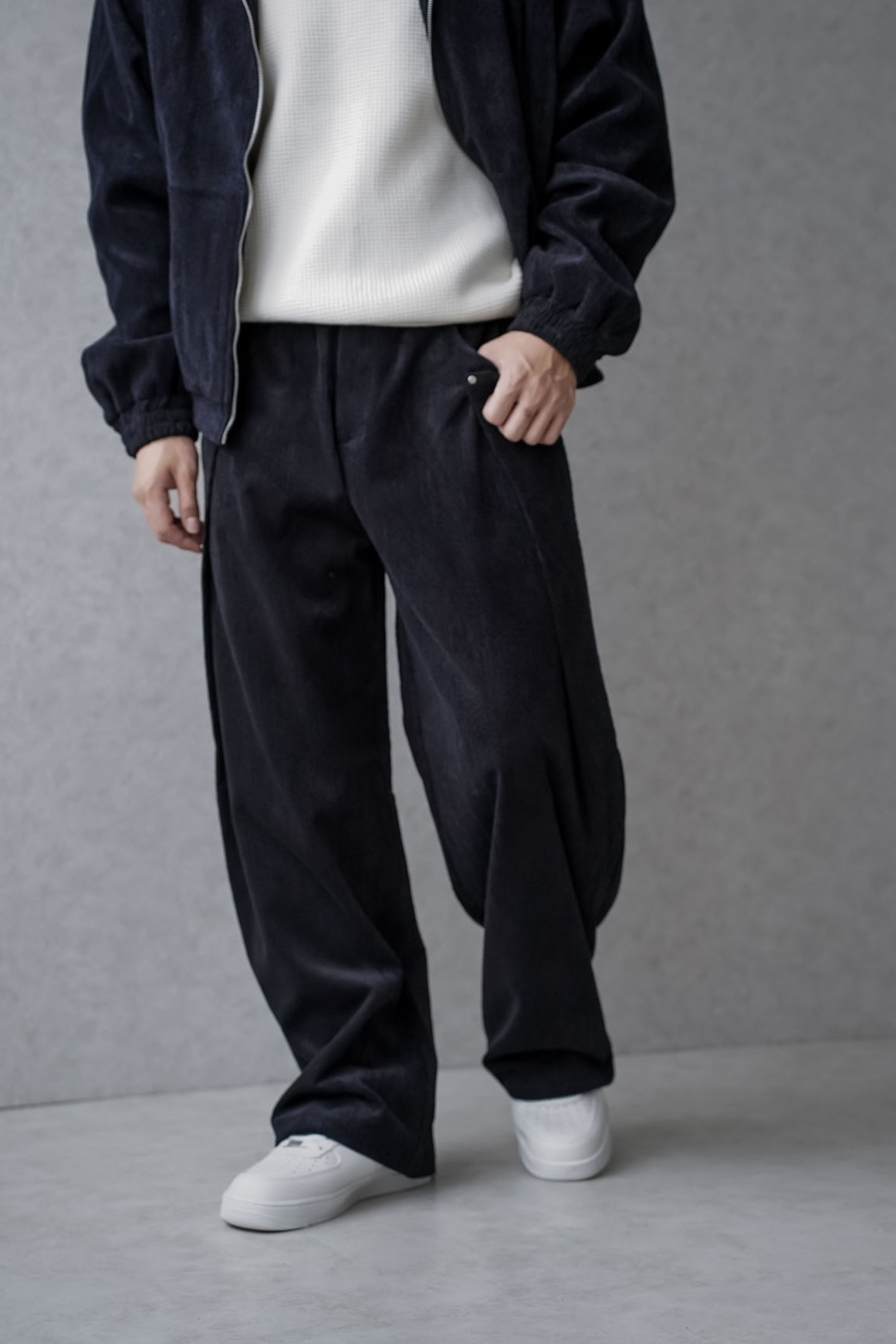 燈芯絨寬鬆剪裁長褲