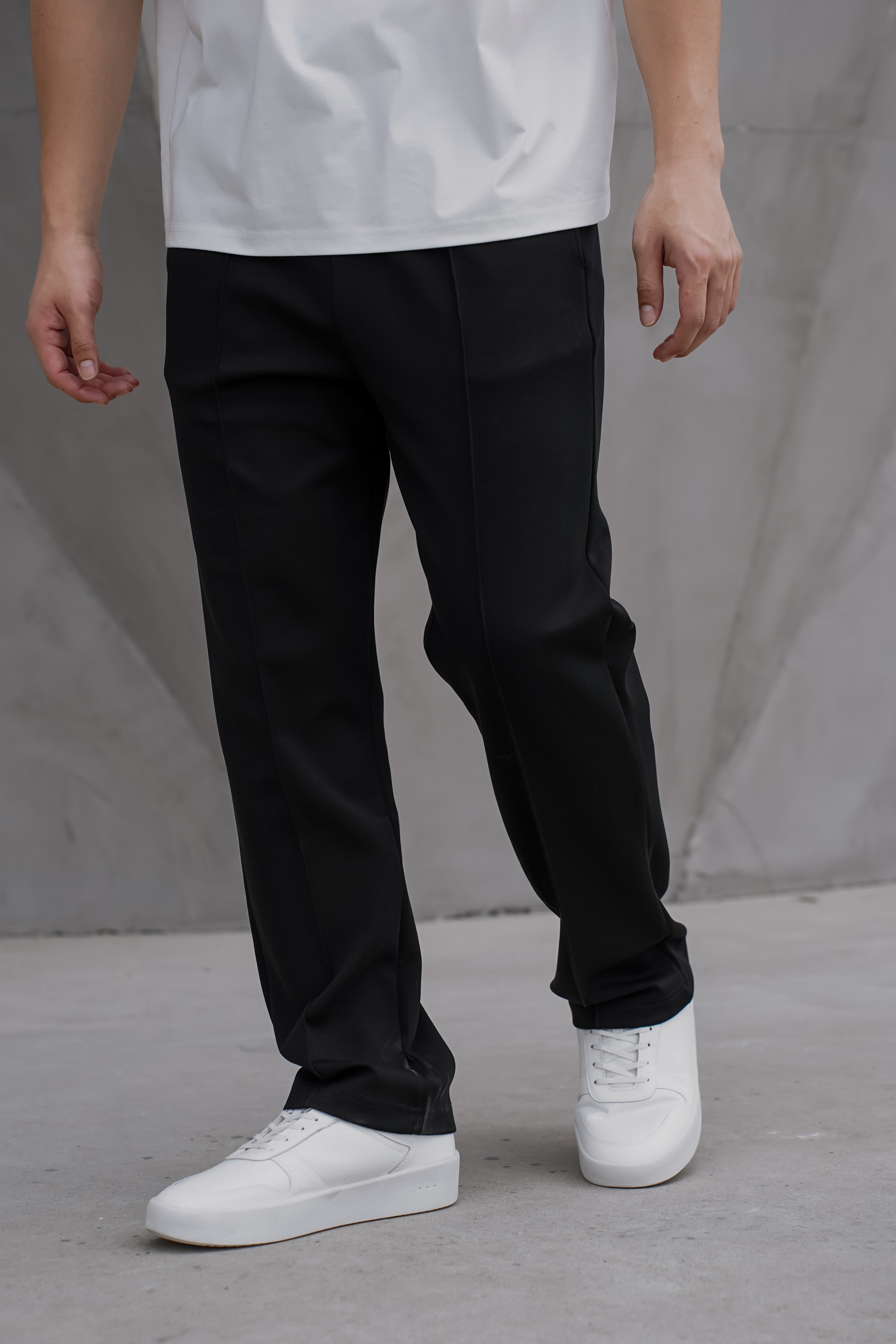 空氣感精梳線條棉褲