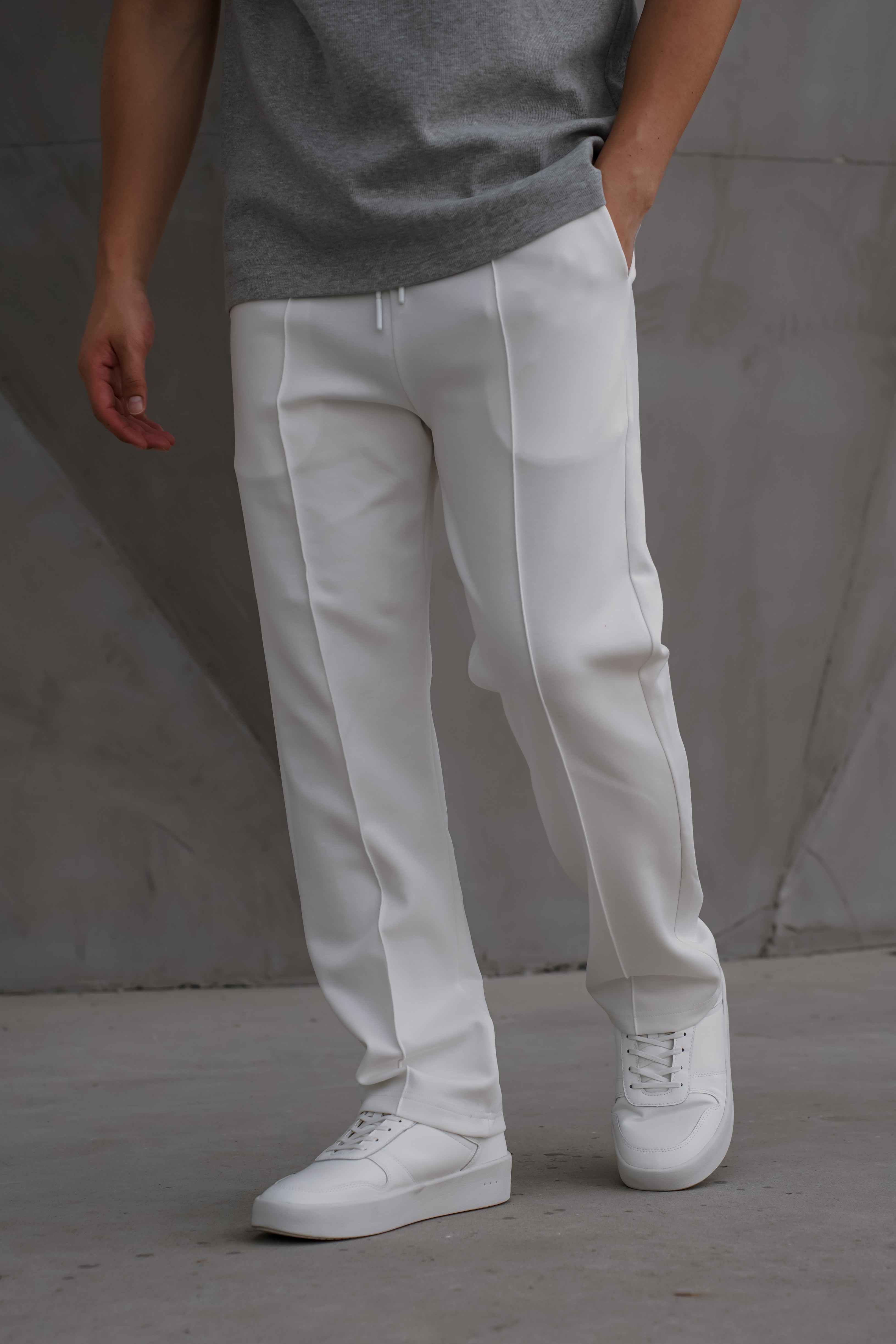 空氣感精梳線條棉褲