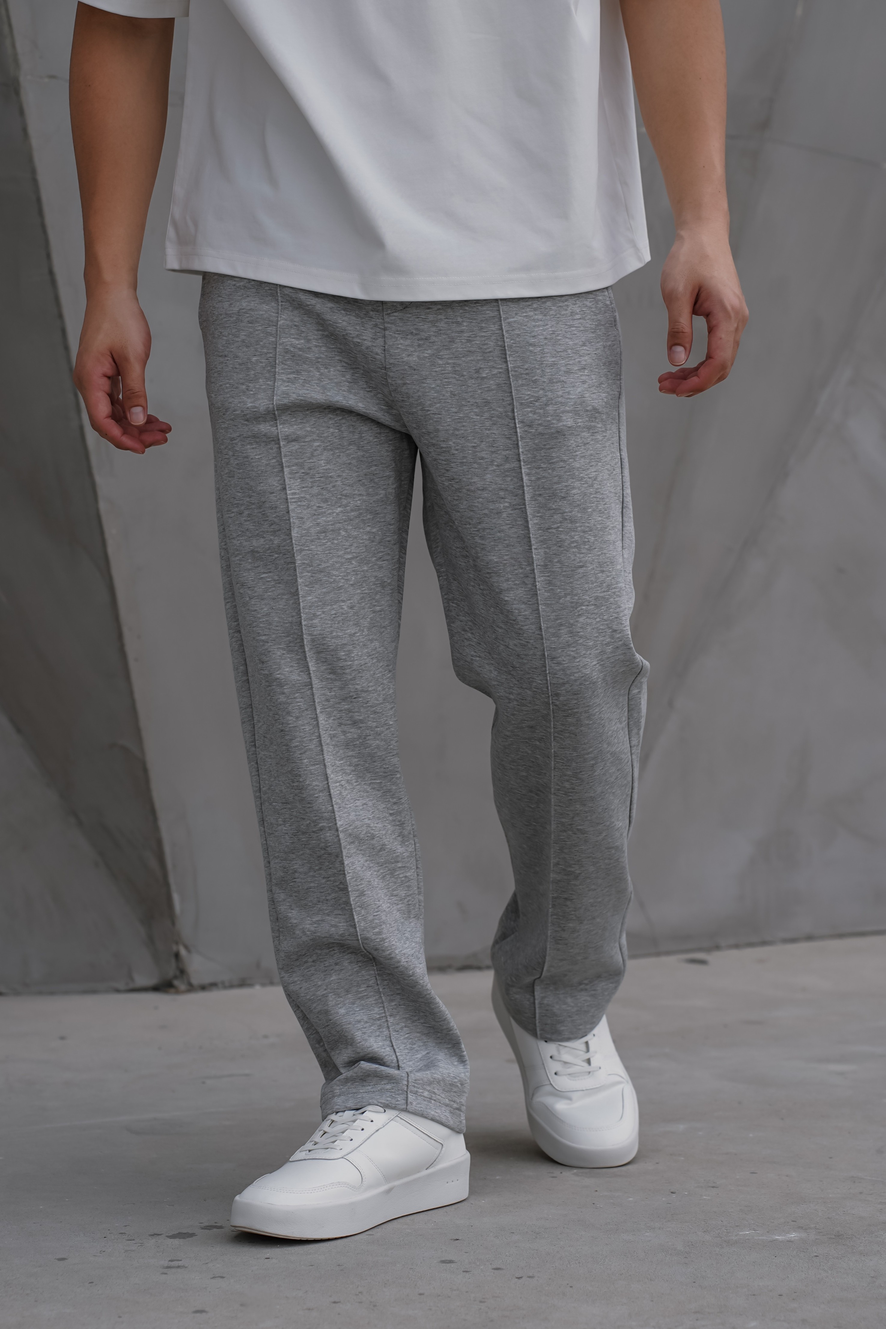 空氣感精梳線條棉褲