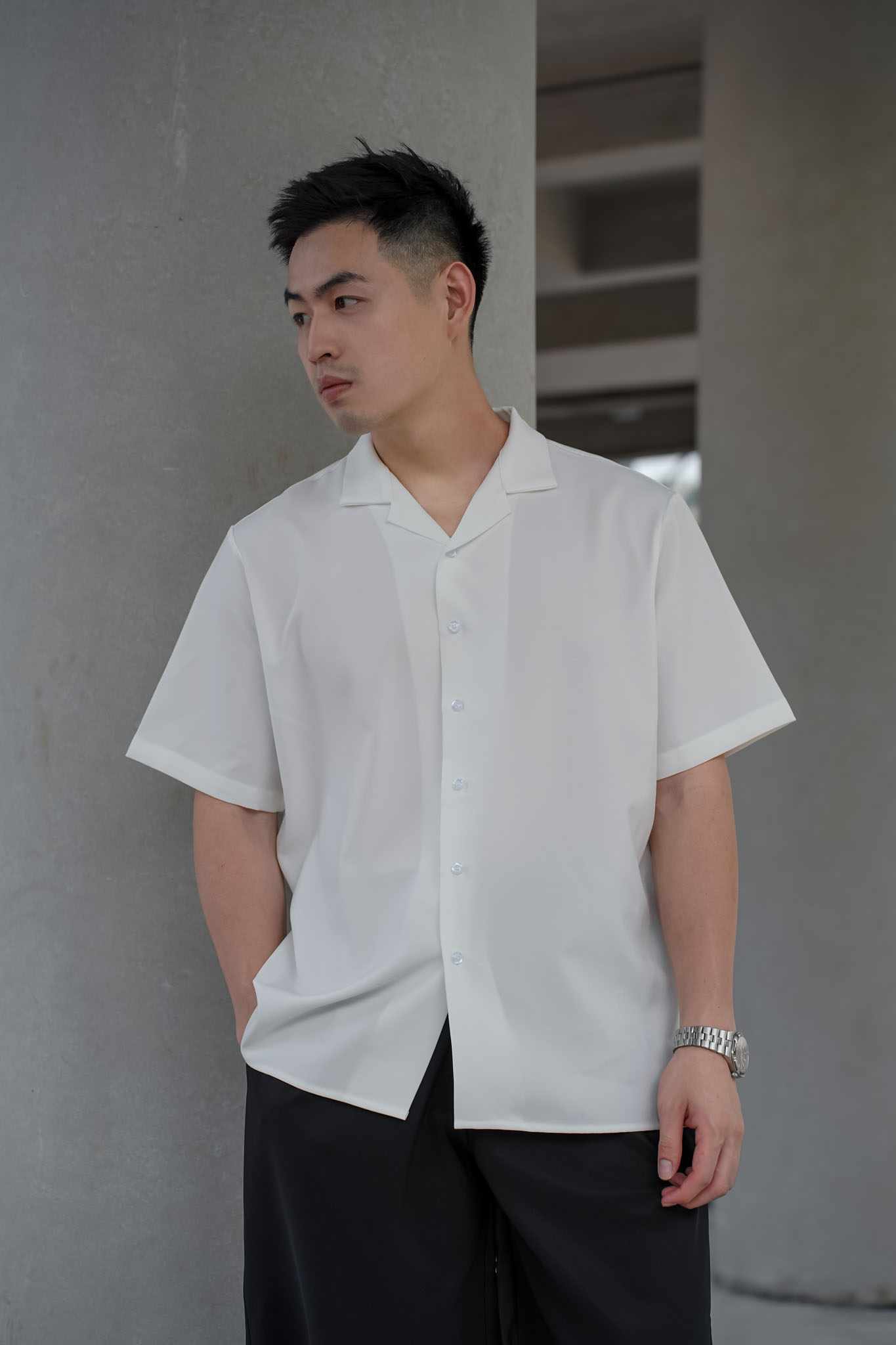 【NG】DAIKERMADE 休閒古巴領短袖襯衫