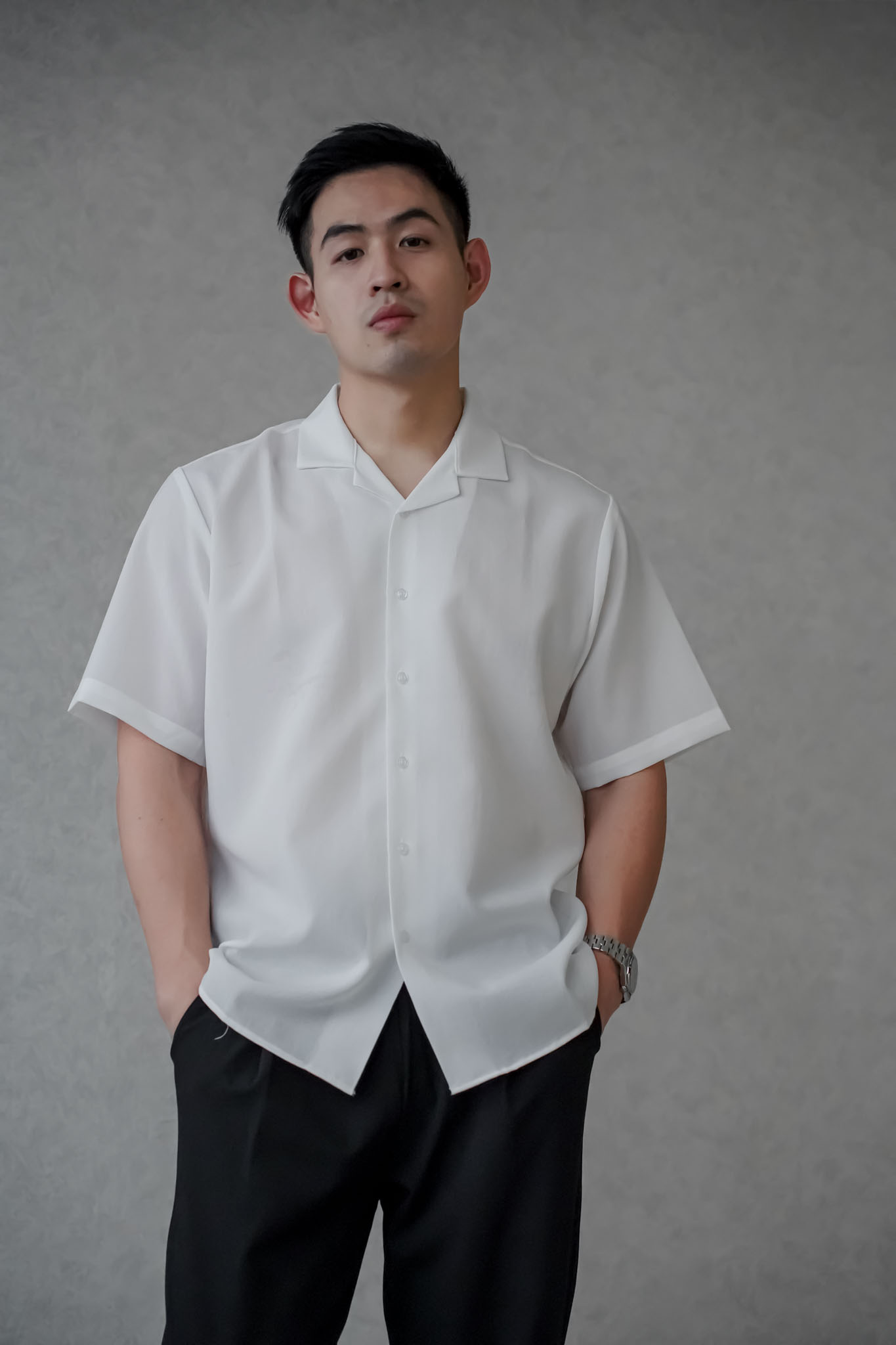 【NG】正韓古巴領短袖襯衫