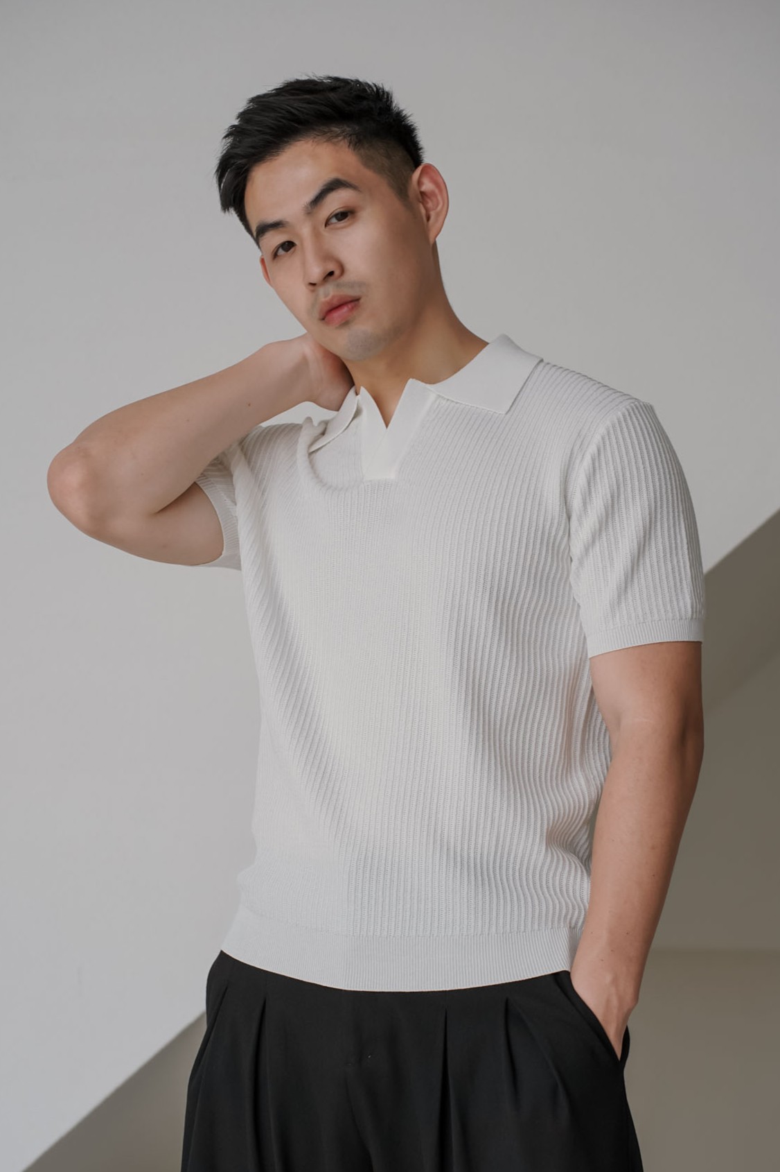 【NG】結構織紋翻領POLO